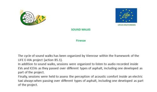 LIFE E-VIA: SOUND WALKS 